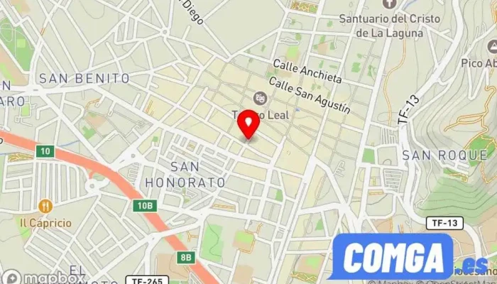 mapa de Cerrajería Tecnollave Servicio de duplicación de llaves en La Laguna