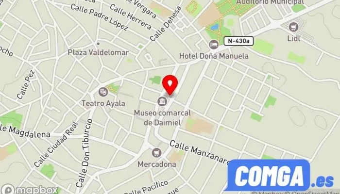 mapa de Cerrajería Torres Carpintería metálica y de aluminio en Daimiel