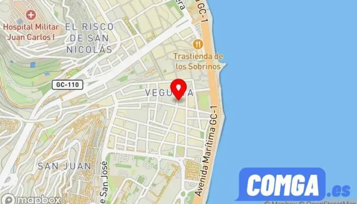 mapa de Cerrajería Vegueta Cerrajero en Las Palmas de Gran Canaria