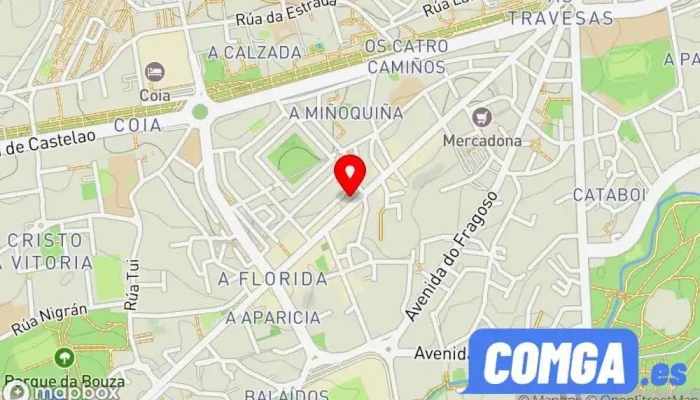 mapa de Cerrajería Veloz Cerrajero, Taller de reparaciones eléctricas, Servicio de duplicación de llaves, Proveedor de sistemas de seguridad en Vigo