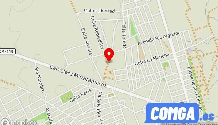 mapa de Cerrajería Y Aluminio Vicema S L Cerrajero en Sonseca
