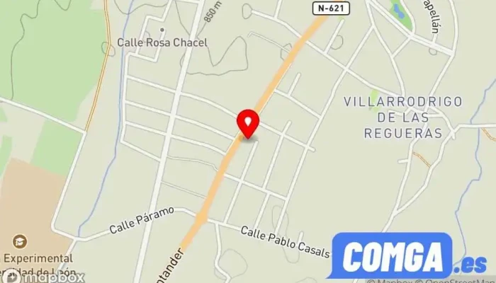 mapa de Cerrajería y Forja Recio Gestor en Villarrodrigo de las Regueras