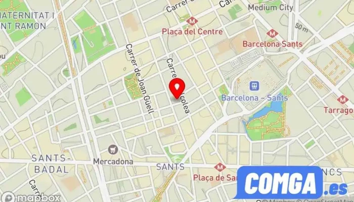 mapa de CERRAJERÍA Y SERVICIOS ALEX GONZALEZ Botiga de panys, Cerrajero en Barcelona