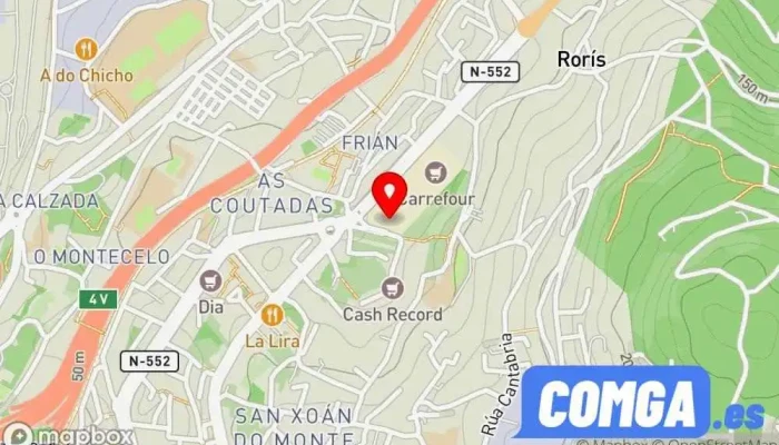 mapa de Cerrajería y Zapatería D'passo Cerrajero, Grabador, Zapatero en Vigo