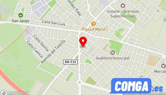 mapa de Cerrajería Zapata Cerrajero, Taller de metalurgia en San Javier