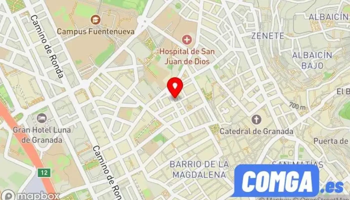 mapa de CerraNevada  en Granada