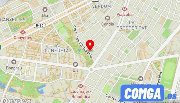mapa de Cerraprix Cerrajero en Barcelona