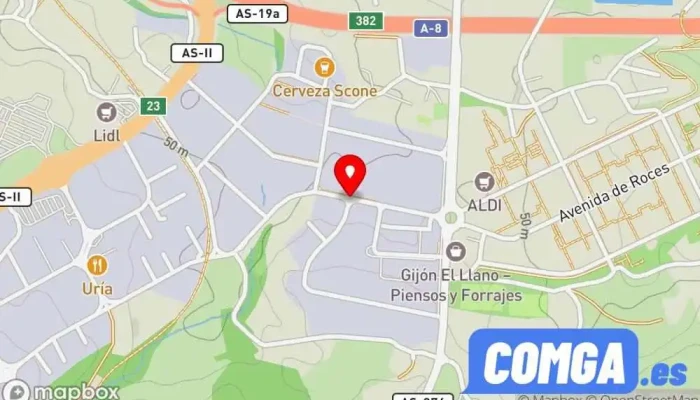 mapa de Cierres Gijón Cerrajero en Gijón