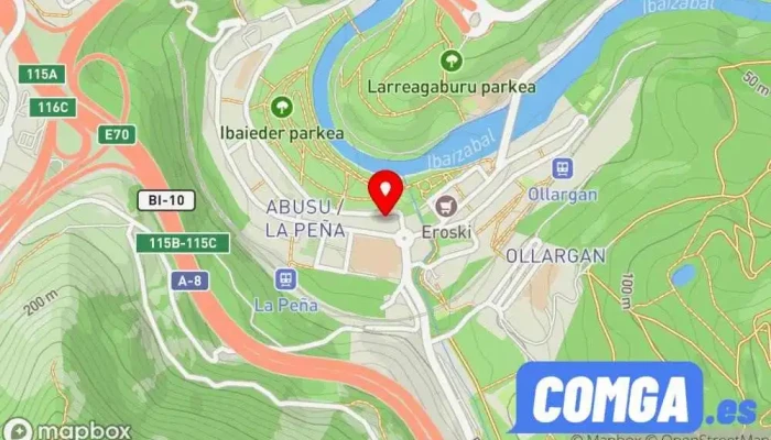 mapa de Copia de Llaves de Coche Servicio de duplicación de llaves en Bilbao