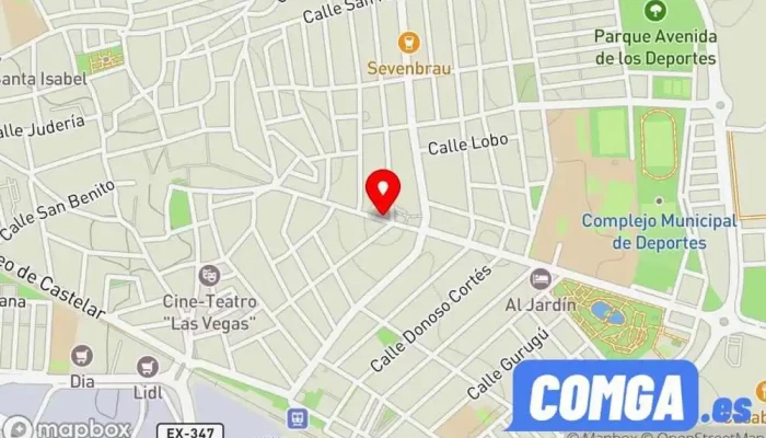 mapa de COPIAS DE LLAVES JUAN Servicio de duplicación de llaves en Villanueva de la Serena