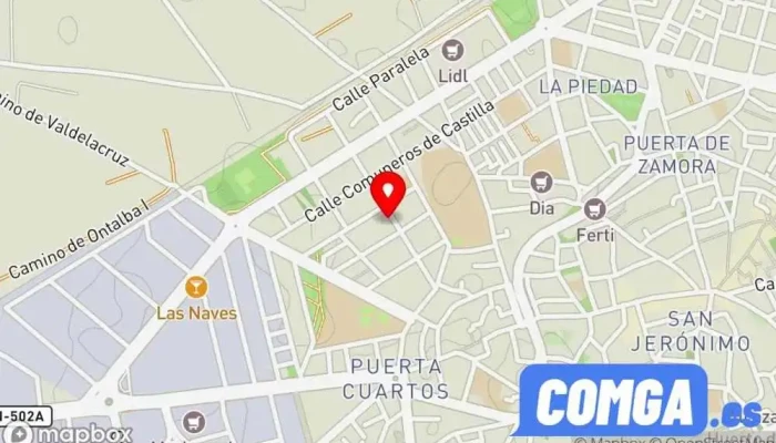 mapa de Cotta Cerrajero, Oficinas de empresa en Talavera de la Reina