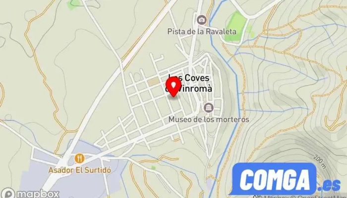 mapa de Cuevas de Vinromá  en Cuevas de Vinromá