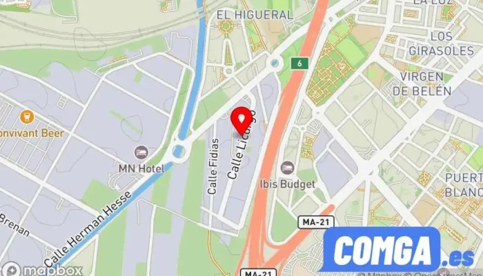 mapa de Código Málaga Cerrajero, Servicio de duplicación de llaves en Málaga