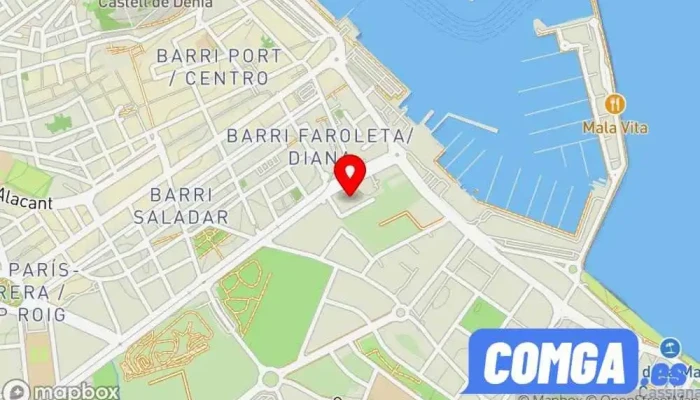 mapa de Dellave Y Bricohogar Denia Cerrajero, Tienda de cajas fuertes en Dénia