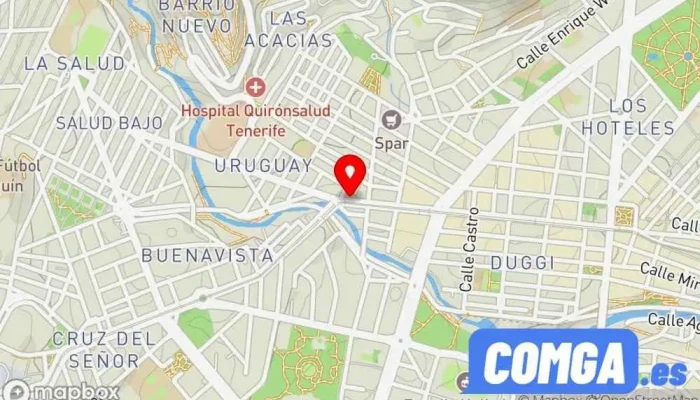 mapa de Desatascos y cerrajeros Tamayo Cerrajero en Santa Cruz de Tenerife