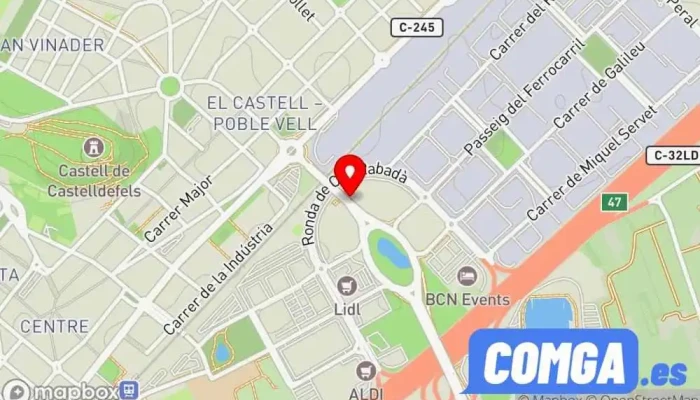 mapa de D&N Cerrajeria y Reparacion de calzado Cerrajero, Botiga de panys en Castelldefels