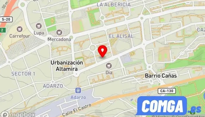 mapa de El Llavín Automoción y Llaves Cerrajero en Santander