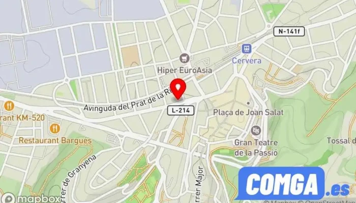 mapa de F de Fusta/Cerrajero 24h Carpintero, Cerrajero en Cervera