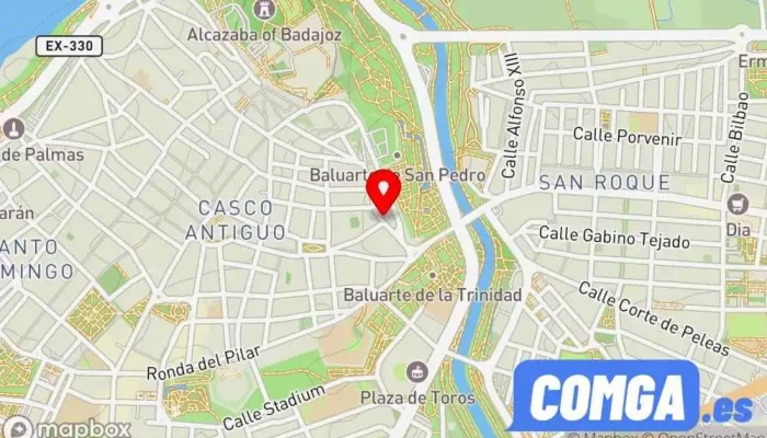 mapa de Feliciano Benegas López Cerrajero en Badajoz