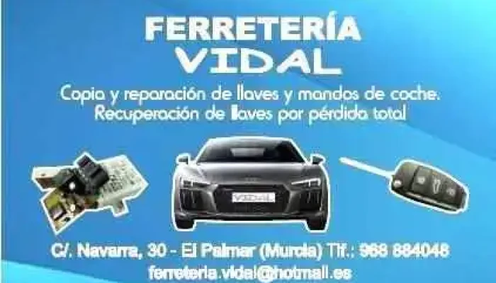 Ferreteria Vidal -  Copia De Llaves Y Mandos De Vehiculos Y Viviendas Del Propietario - El Palmar