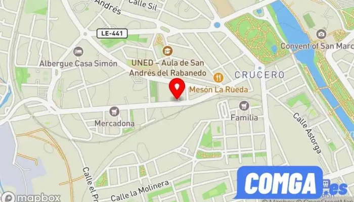 mapa de Ferretería Cisneros Mandos de Cochera - Garaje. Copia de llaves. Ferretería, Tienda de bricolaje, Servicio de duplicación de llaves, Pinturería en Trobajo del Camino