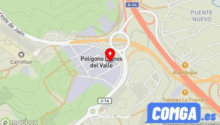 mapa de Fontanería Y Cerrajería Mota 24 Horas Fontanero, Cerrajero en Jaén
