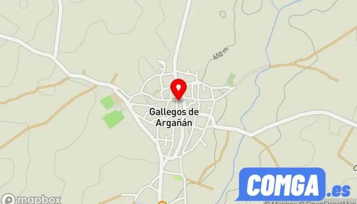 mapa de Gallegos de Argañán  en Gallegos de Argañán