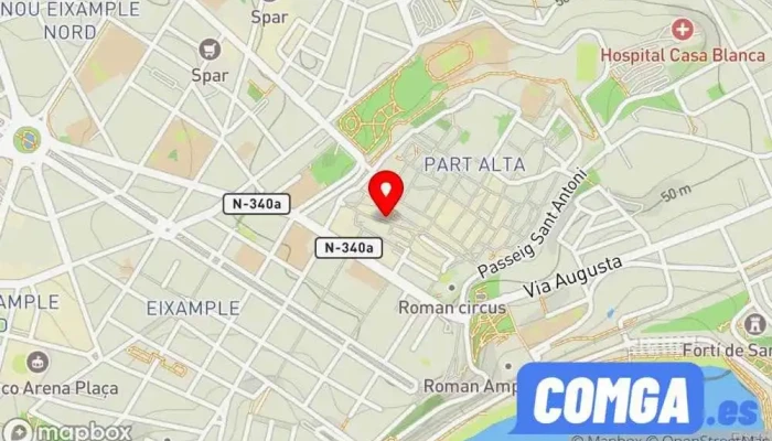 mapa de GARRIGA - SERRALLERS Cerrajero, Carpintería metálica y de aluminio en Tarragona