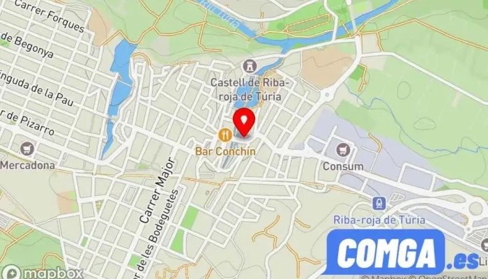 mapa de Grupo C5M - Cerrajeros Fontán ® y Seguridad Fontán ® Servei de serralleria d’urgències en Riba-roja de Túria