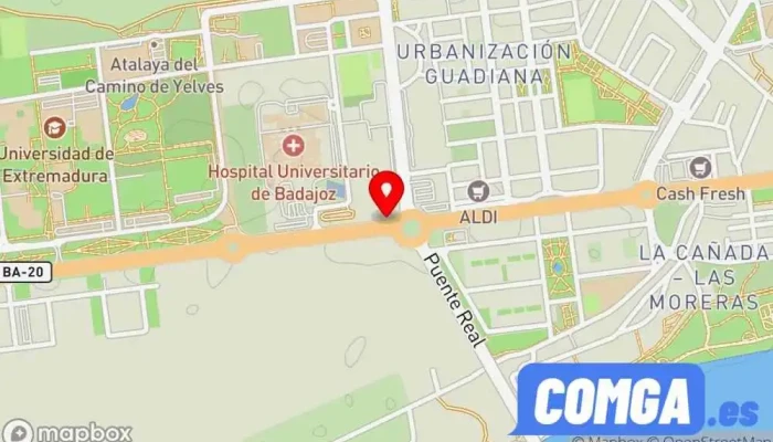 mapa de Grupo Gesacasi Remock Lockey Cerrajero en Badajoz