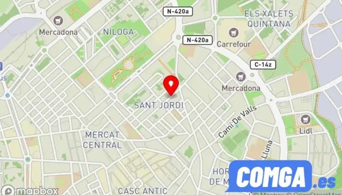 mapa de Grupo VTS Cerrajero, Arquitecto, Servei de serralleria d’urgències, Serveis d'instal·lació de sistemes de seguretat en Reus
