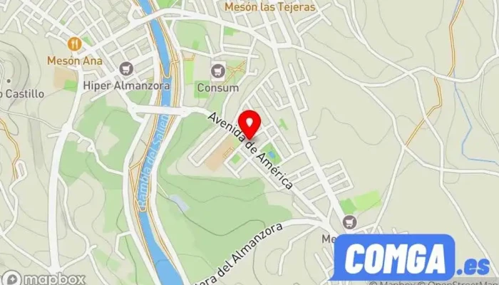 mapa de Guzman Seguridad Cerrajero, Servicio de duplicación de llaves, Tienda de cajas fuertes, Zapatero en Albox