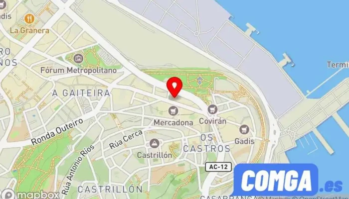 mapa de Huellas Cerrajero en A Coruña