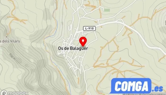 mapa de Inversigna S L Cerrajero en Os de Balaguer