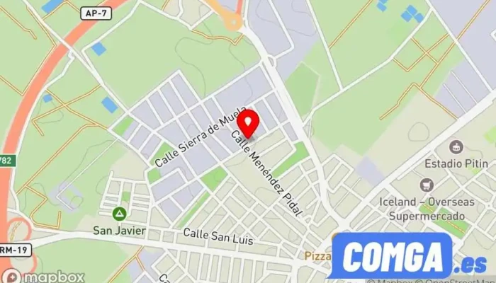 mapa de JGM Cerrajería Cerrajero, Carpintería metálica y de aluminio en San Javier