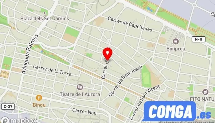 mapa de José Puiggros Junyent Cerrajero en Igualada