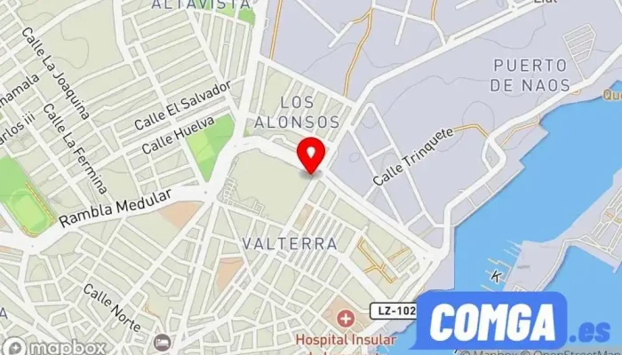 mapa de JR Cerrajeros Lanzarote Cerrajero en Arrecife