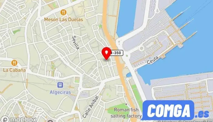 mapa de JUAN HACE LLAVES Cerrajero en Algeciras