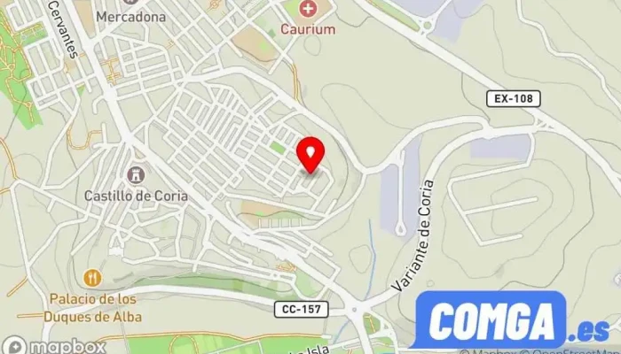 mapa de Juan Miguel Méndez González Cerrajero en Coria