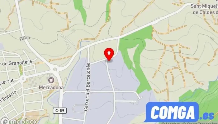 mapa de KCL Cerrajería Herrero, Cerrajero, Carpintería metálica y de aluminio en Caldes de Montbui