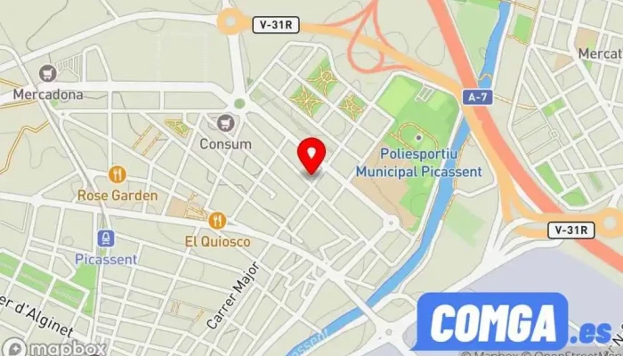 mapa de KeysMart SL. Almacén de Ferretería y Cerrajería al por mayor Mayorista, Servicio de duplicación de llaves, Almacén en Picassent