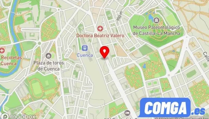mapa de KONFORT KEYS CERRAJEROS 24/7 Cerrajero, Carpintería metálica y de aluminio en Cuenca