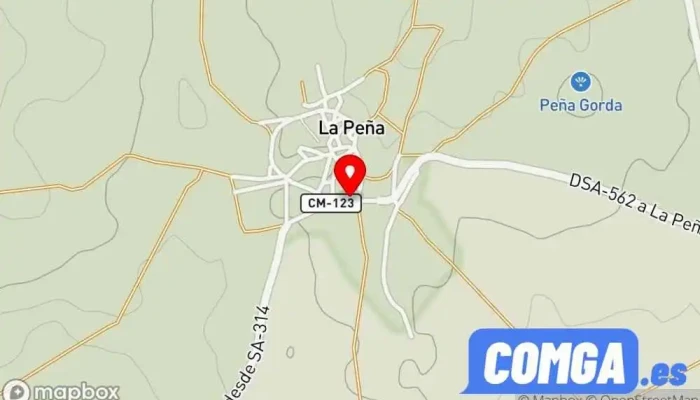 mapa de La Peña  en La Peña
