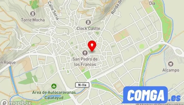 mapa de La Plaza B Cerrajería Cerrajero en Calatayud