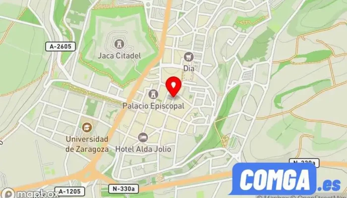 mapa de Llaves Pérez  en Jaca