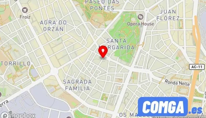 mapa de Llaves Unión C.B. Ferretería, Servicio de duplicación de llaves, Almacén, Mayorista en A Coruña