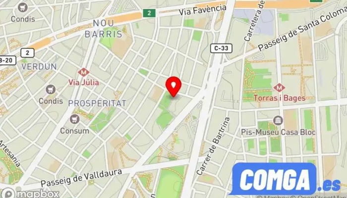 mapa de LlaveteC Cerrajeria Cerrajero en Barcelona