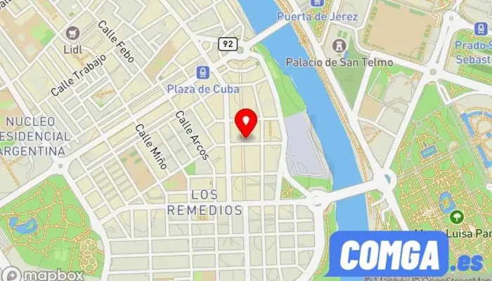 mapa de Los Remedios Zapatero | Cerrajero | Afilador Cerrajero, Servicio de afilado, Zapatero en Sevilla