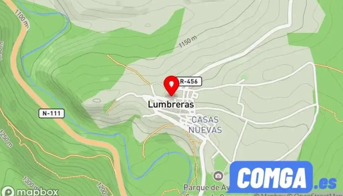 mapa de Lumbreras  en Lumbreras