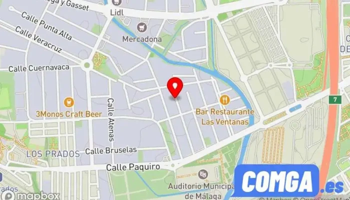 mapa de M y G 2008 Cerrajería y estructuras Cerrajero en Málaga